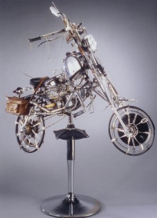 Motocylcle sculpture by Monty Monty