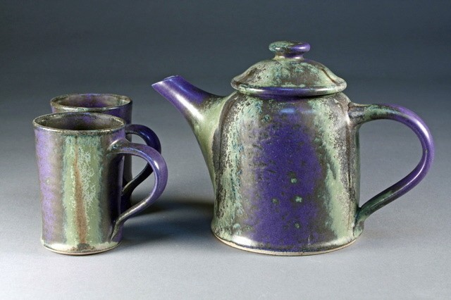 Teapot and cup sets by Mathew Taleck